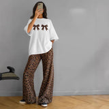 Leopard Print Bow Russian Girl T-Shirt