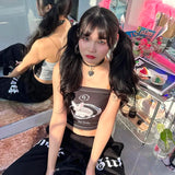 Y2K E-Girl Bunny Core Tube Top