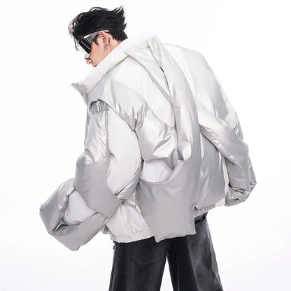 Thick Asymmetric Windproof Jacket