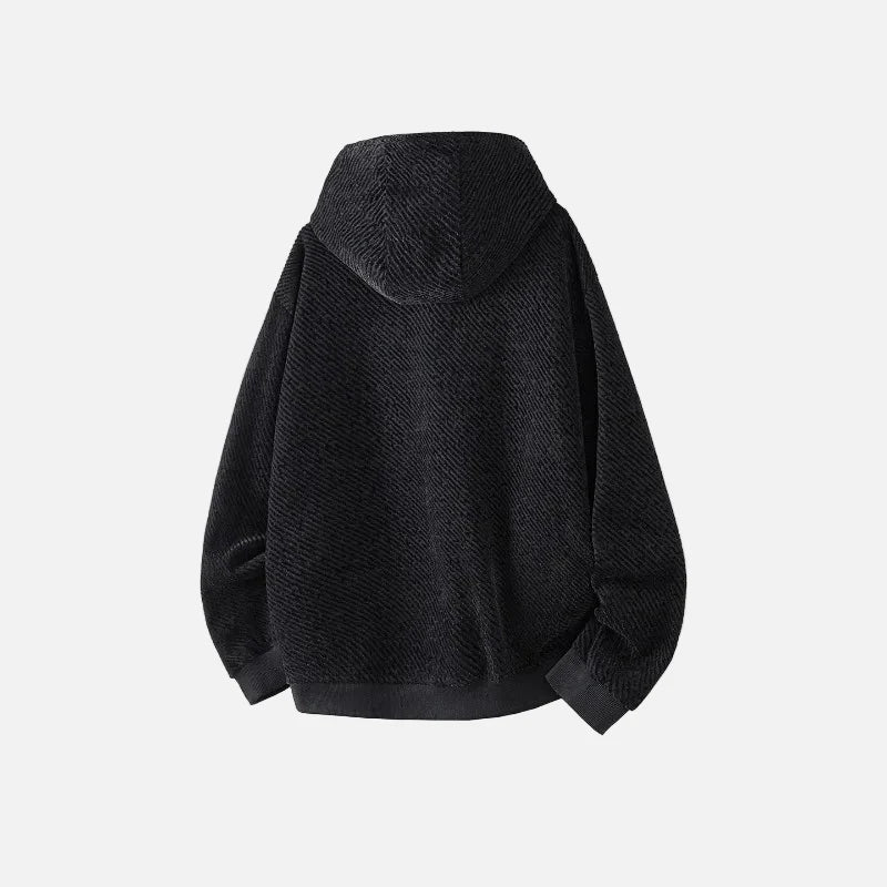 Y2K Lazy Style Striped Oversized Knit Hoodie