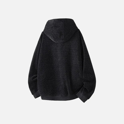 Y2K Lazy Style Striped Oversized Knit Hoodie