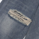 Food Court Embroidery Denim Pants
