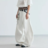 Stylish Plush Solid Color Loose Wide Pants