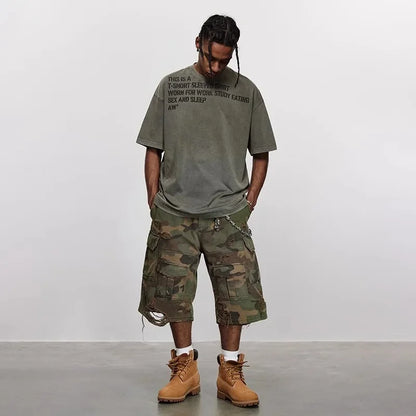 Destroyed Camo Washed Short