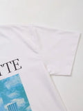 Vibrant Loose Print Cotton T-Shirt