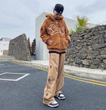 Streetwear Loose Casual Wide Leg Letter Sweatpants