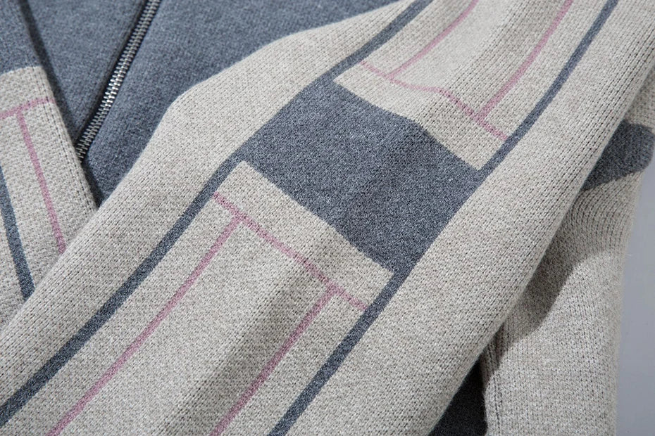 Raglan Sleeve Zip-Up Sweater