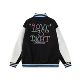 Y2K Women Patchwork Retro Baseball Varsity Jacket