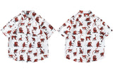 Colorful Cute Monkey Graphic Beach Shirt