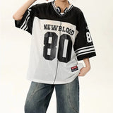 Breathable Retro Mesh Short-Sleeved T-Shirt