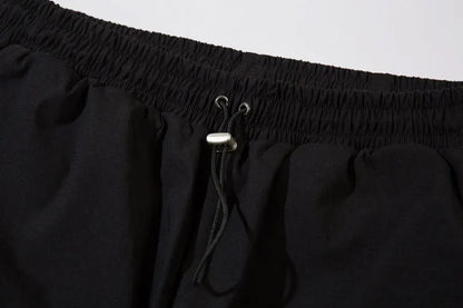 Y2K Black Patchwork Sports Pants