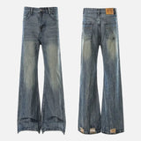 Streetwear Lightning Pattern Vintage Wide Leg Jeans