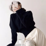 Women Stylish Bubble Sleeve Knit Sweater