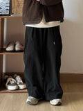 Versatile Elastic Waist Wide-leg Pants