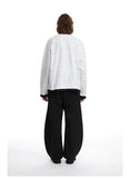 Dark Gothic Punk Fake Two-Piece Long T-Shirt