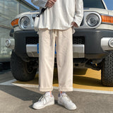 Solid Color Mid-waist Pants
