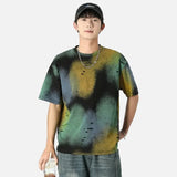 Trendy Tie Dye Ripped Hole Short Sleeve T-Shirt
