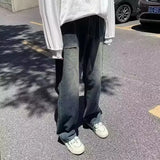 Essential Y2K Washed Wide Leg Denim Jeans