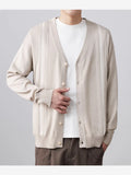 Retro Korean Style Patchwork Long Sleeve Cardigan