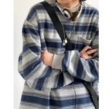 Japanese Retro Stripe Loose Sweatshirt