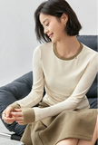 Cozy Patchwork Knit Long Sleeve T-Shirt