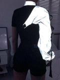 Reflective One Shoulder Top