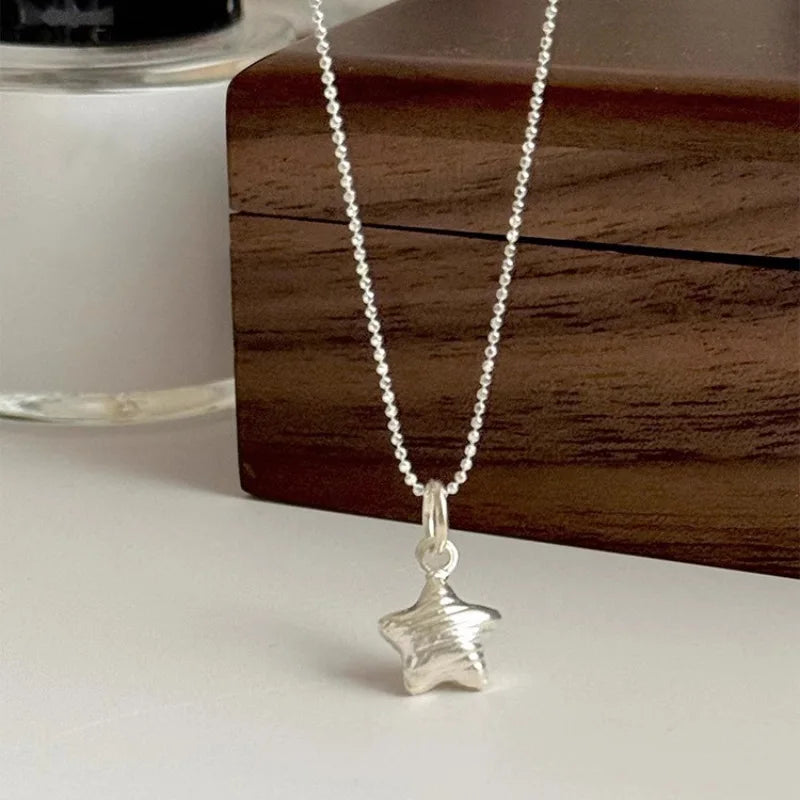 Sparkling Sterling Silver Stars Necklace