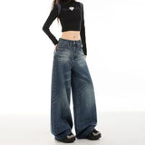 Flattering Retro Baggy Straight Leg Jeans