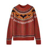 Stylish Halloween Leopard Print Knit Sweater