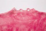 Knitted Tie-dye Holes Distressed Sweater