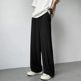 Oversized Summer Pleated Silk Pants
