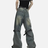 Advanced Flare Button Pocket Hip Jeans