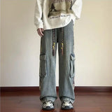 Patchwork Cargo Denim Pants
