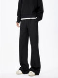 Solid Color Wide Leg Sweatpants