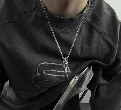 Retro Crow Skull Pendant Necklace