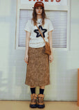 Y2K Star Print Oversized Drawstring T-Shirt