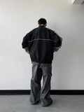 Retro Patchwork Star Varsity Jacket