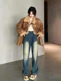 Trendy American Suede Leather Jacket Coat