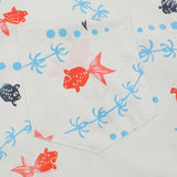 Golden Fish Graphic Hawaiian Short Shirt
