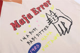 Elevated Cat Patchwork Casual Short Sleeve T-Shirt