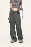 Turn-down Waist Cargo Pants