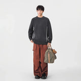 Stylish Crew Neck Knitted Jumper Sweater