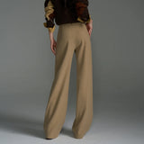 Fashionable Solid Wide Leg Classic Pants