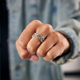 Retro Daisy Flower Adjustable Open Ring