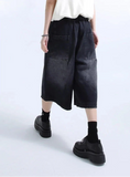 Vintage Cool High Waist Baggy Denim Short