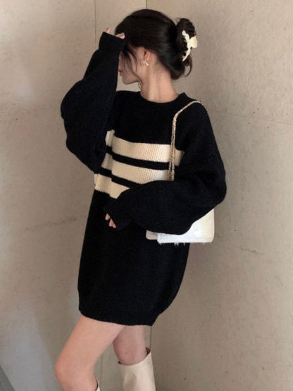 Striped Knitted Women's Sweater