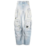 Elevated Vintage Cargo Wide Leg Jeans