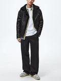 Warm Lapel Suede Motorcycle Jacket