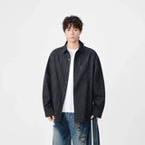 Y2K Vertical Striped Long Sleeve Shirt
