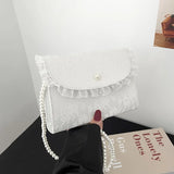 Coquette Pearl Chain Shoulder Bag